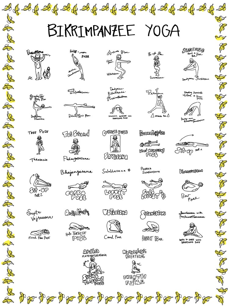 Bikrimpanzee Yoga Poster